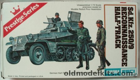 Aurora-ESCI 1/72 Sd.Kfz. 250/9 Reconnaissance Half Track - Decals for Four Vehicles, 6209 plastic model kit